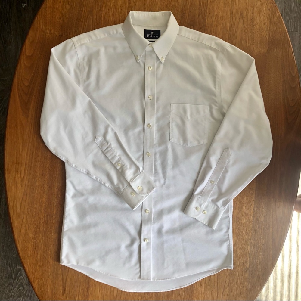 White Stafford Men’s Dress Shirt